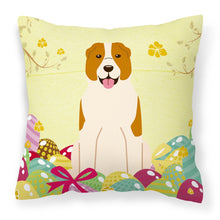 Load image into Gallery viewer, Easter Eggs Central Asian Shepherd Dog Fabric Decorative Pillow BB6049PW1818