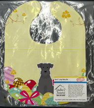 Load image into Gallery viewer, Easter Eggs Miniature Schanuzer Black Baby Bib BB6051BIB