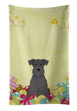 Load image into Gallery viewer, Easter Eggs Miniature Schanuzer Black Kitchen Towel – Artistic Dish Towel for Everyday Use BB6051KTWL