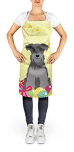 Load image into Gallery viewer, Easter Eggs Miniature Schanuzer Black Silver Apron – Artist-Designed Kitchen, BBQ &amp; Craft Apron BB6052APRON