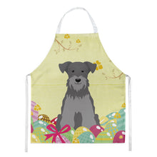 Load image into Gallery viewer, Easter Eggs Miniature Schanuzer Black Silver Apron – Artist-Designed Kitchen, BBQ &amp; Craft Apron BB6052APRON