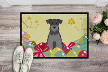 Load image into Gallery viewer, Easter Eggs Miniature Schanuzer Black Silver Doormat - 24x36 Decorative Floor Mat – Indoor/Outdoor Rug with Artistic Flair BB6052JMAT