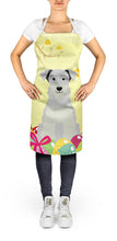 Load image into Gallery viewer, Easter Eggs Miniature Schanuzer White Apron – Artist-Designed Kitchen, BBQ &amp; Craft Apron BB6053APRON