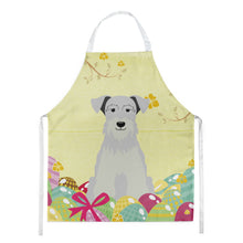 Load image into Gallery viewer, Easter Eggs Miniature Schanuzer White Apron – Artist-Designed Kitchen, BBQ &amp; Craft Apron BB6053APRON