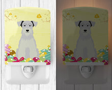 Load image into Gallery viewer, Easter Eggs Miniature Schanuzer White Ceramic Night Light BB6053CNL