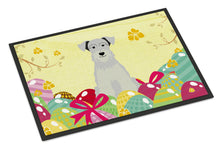 Load image into Gallery viewer, Easter Eggs Miniature Schanuzer White Doormat - 24x36 Decorative Floor Mat – Indoor/Outdoor Rug with Artistic Flair BB6053JMAT