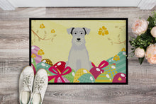 Load image into Gallery viewer, Easter Eggs Miniature Schanuzer White Doormat - 18x27 Decorative Floor Mat – Indoor/Outdoor Rug with Artistic Flair BB6053MAT