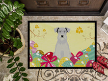 Load image into Gallery viewer, Easter Eggs Miniature Schanuzer White Doormat - 18x27 Decorative Floor Mat – Indoor/Outdoor Rug with Artistic Flair BB6053MAT
