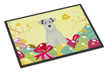 Load image into Gallery viewer, Easter Eggs Miniature Schanuzer White Doormat - 18x27 Decorative Floor Mat – Indoor/Outdoor Rug with Artistic Flair BB6053MAT