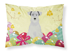 Load image into Gallery viewer, Easter Eggs Miniature Schanuzer White Fabric Standard Pillowcase – Artistic Decorative Front, White Back BB6053PILLOWCASE