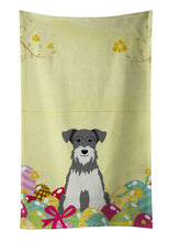 Load image into Gallery viewer, Easter Eggs Miniature Schanuzer Salt and Pepper Kitchen Towel – Artistic Dish Towel for Everyday Use BB6054KTWL