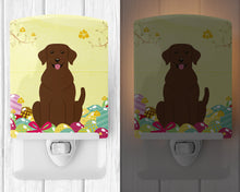 Load image into Gallery viewer, Easter Eggs Chocolate Labrador Ceramic Night Light BB6056CNL