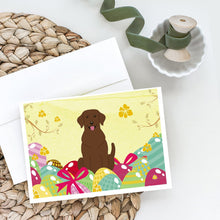 Load image into Gallery viewer, Easter Eggs Chocolate Labrador Greeting Cards -  Blank Note Cards – 8-Pack of Artist-Designed Cards with Envelopes