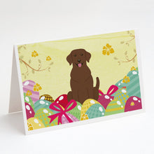 Load image into Gallery viewer, Easter Eggs Chocolate Labrador Greeting Cards -  Blank Note Cards – 8-Pack of Artist-Designed Cards with Envelopes