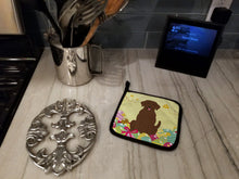Load image into Gallery viewer, Easter Eggs Chocolate Labrador Pot Holders - Set of 2 - Heat-Resistant Kitchen Essentials BB6056PTHD