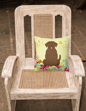 Load image into Gallery viewer, Easter Eggs Chocolate Labrador Fabric Decorative Pillow BB6056PW1818
