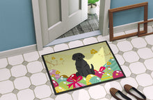 Load image into Gallery viewer, Easter Eggs Black Labrador Doormat - 24x36 Decorative Floor Mat – Indoor/Outdoor Rug with Artistic Flair BB6057JMAT