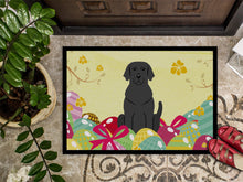 Load image into Gallery viewer, Easter Eggs Black Labrador Doormat - 18x27 Decorative Floor Mat – Indoor/Outdoor Rug with Artistic Flair BB6057MAT