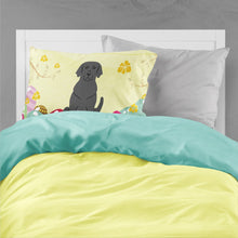 Load image into Gallery viewer, Easter Eggs Black Labrador Fabric Standard Pillowcase – Artistic Decorative Front, White Back BB6057PILLOWCASE