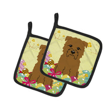 Load image into Gallery viewer, Easter Eggs Glen of Imal Tan Pot Holders - Set of 2 - Heat-Resistant Kitchen Essentials BB6060PTHD