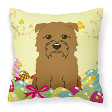 Load image into Gallery viewer, Easter Eggs Glen of Imal Tan Fabric Decorative Pillow BB6060PW1818