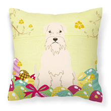 Load image into Gallery viewer, Easter Eggs Soft Coated Wheaten Terrier Fabric Decorative Pillow BB6061PW1818