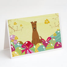 Load image into Gallery viewer, Easter Eggs Irish Terrier Greeting Cards -  Blank Note Cards – 8-Pack of Artist-Designed Cards with Envelopes