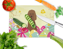 Load image into Gallery viewer, Easter Eggs Irish Water Spaniel Glass Cutting Boards – Durable, Decorative Kitchen Art Large BB6063LCB