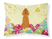 Load image into Gallery viewer, Easter Eggs Irish Setter Fabric Standard Pillowcase – Artistic Decorative Front, White Back BB6064PILLOWCASE