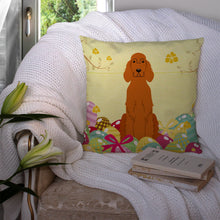 Load image into Gallery viewer, Easter Eggs Irish Setter Throw Pillow - 14x14 Decorative Pillow – Art for Your Home &amp; Patio BB6064PW1414