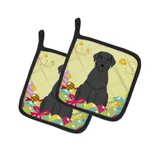 Load image into Gallery viewer, Easter Eggs Giant Schnauzer Pot Holders - Set of 2 - Heat-Resistant Kitchen Essentials BB6066PTHD