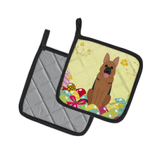 Load image into Gallery viewer, Easter Eggs German Shepherd Pot Holders - Set of 2 - Heat-Resistant Kitchen Essentials BB6067PTHD