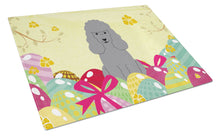 Load image into Gallery viewer, Easter Eggs Poodle Silver Glass Cutting Boards – Durable, Decorative Kitchen Art Large BB6068LCB