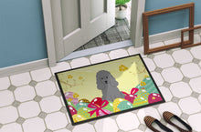 Load image into Gallery viewer, Easter Eggs Poodle Silver Doormat - 18x27 Decorative Floor Mat – Indoor/Outdoor Rug with Artistic Flair BB6068MAT