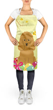 Load image into Gallery viewer, Easter Eggs Poodle Tan Apron – Artist-Designed Kitchen, BBQ &amp; Craft Apron BB6069APRON