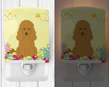 Load image into Gallery viewer, Easter Eggs Poodle Tan Ceramic Night Light BB6069CNL