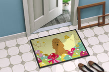 Load image into Gallery viewer, Easter Eggs Poodle Tan Doormat - 18x27 Decorative Floor Mat – Indoor/Outdoor Rug with Artistic Flair BB6069MAT