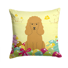 Load image into Gallery viewer, Easter Eggs Poodle Tan Throw Pillow - 14x14 Decorative Pillow – Art for Your Home &amp; Patio BB6069PW1414