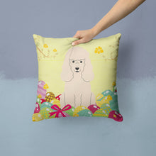 Load image into Gallery viewer, Easter Eggs Poodle White Throw Pillow - 14x14 Decorative Pillow – Art for Your Home &amp; Patio BB6070PW1414