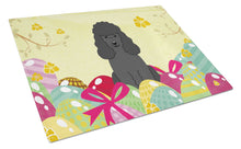 Load image into Gallery viewer, Easter Eggs Poodle Black Glass Cutting Boards – Durable, Decorative Kitchen Art Large BB6071LCB