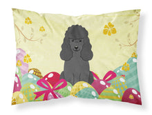 Load image into Gallery viewer, Easter Eggs Poodle Black Fabric Standard Pillowcase – Artistic Decorative Front, White Back BB6071PILLOWCASE