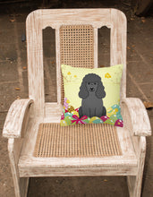 Load image into Gallery viewer, Easter Eggs Poodle Black Fabric Decorative Pillow BB6071PW1818