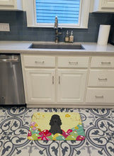Load image into Gallery viewer, Easter Eggs Poodle Black Machine Washable Memory Foam Mat BB6071RUG