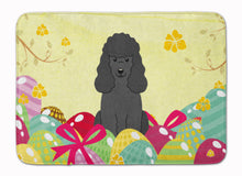 Load image into Gallery viewer, Easter Eggs Poodle Black Machine Washable Memory Foam Mat BB6071RUG