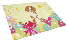 Load image into Gallery viewer, Easter Eggs Brittany Spaniel Glass Cutting Boards – Durable, Decorative Kitchen Art Large BB6072LCB