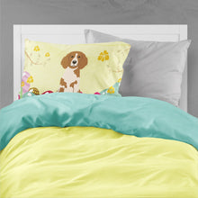 Load image into Gallery viewer, Easter Eggs Brittany Spaniel Fabric Standard Pillowcase – Artistic Decorative Front, White Back BB6072PILLOWCASE