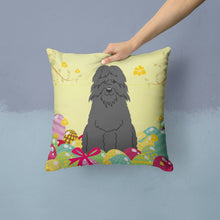 Load image into Gallery viewer, Easter Eggs Bouvier des Flandres Throw Pillow - 14x14 Decorative Pillow – Art for Your Home &amp; Patio BB6074PW1414