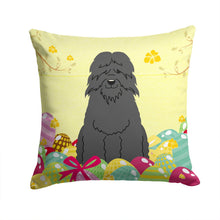 Load image into Gallery viewer, Easter Eggs Bouvier des Flandres Throw Pillow - 14x14 Decorative Pillow – Art for Your Home &amp; Patio BB6074PW1414