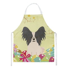 Load image into Gallery viewer, Easter Eggs Papillon Black White Apron – Artist-Designed Kitchen, BBQ &amp; Craft Apron BB6076APRON