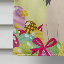 Load image into Gallery viewer, Easter Eggs Papillon Black White Flag Canvas House Size BB6076CHF